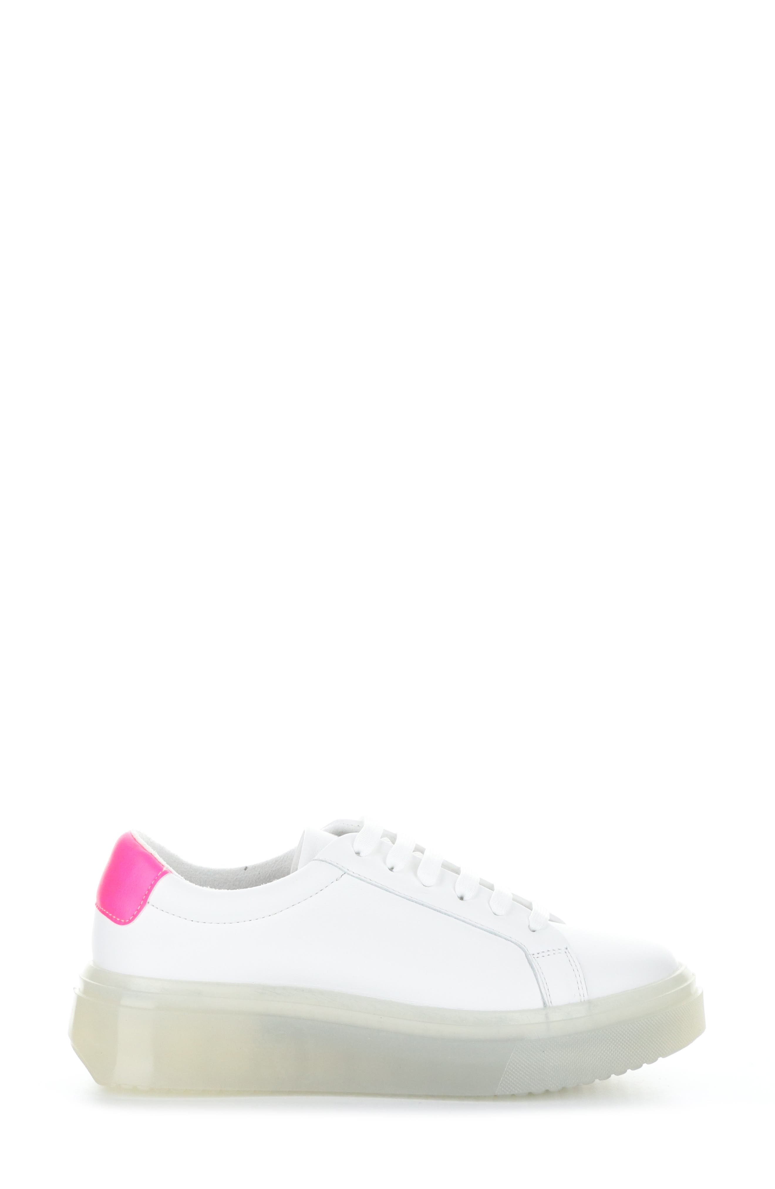 Fuzi Platform Sneaker, Alternate, color, WHITE/ PINK FEEL LEATHER