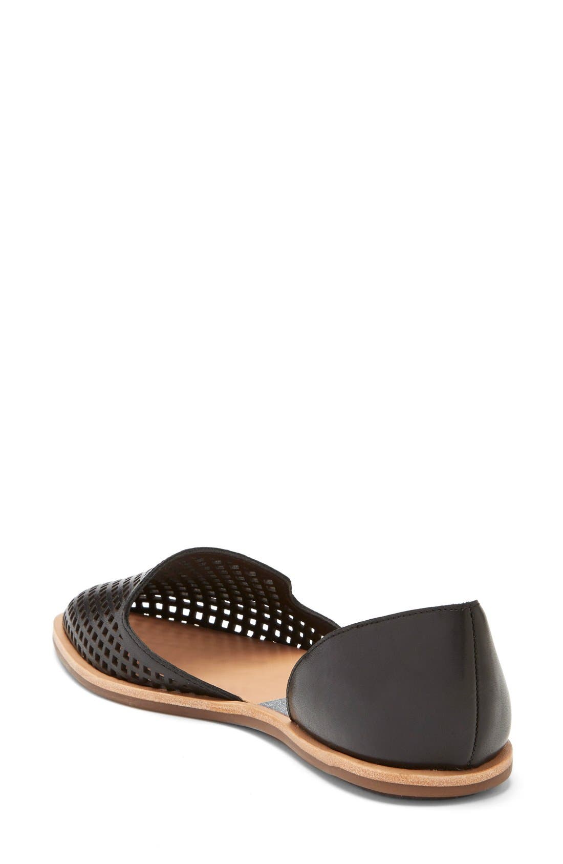 'Laynie' d'Orsay Flat, Alternate, color, BLACK