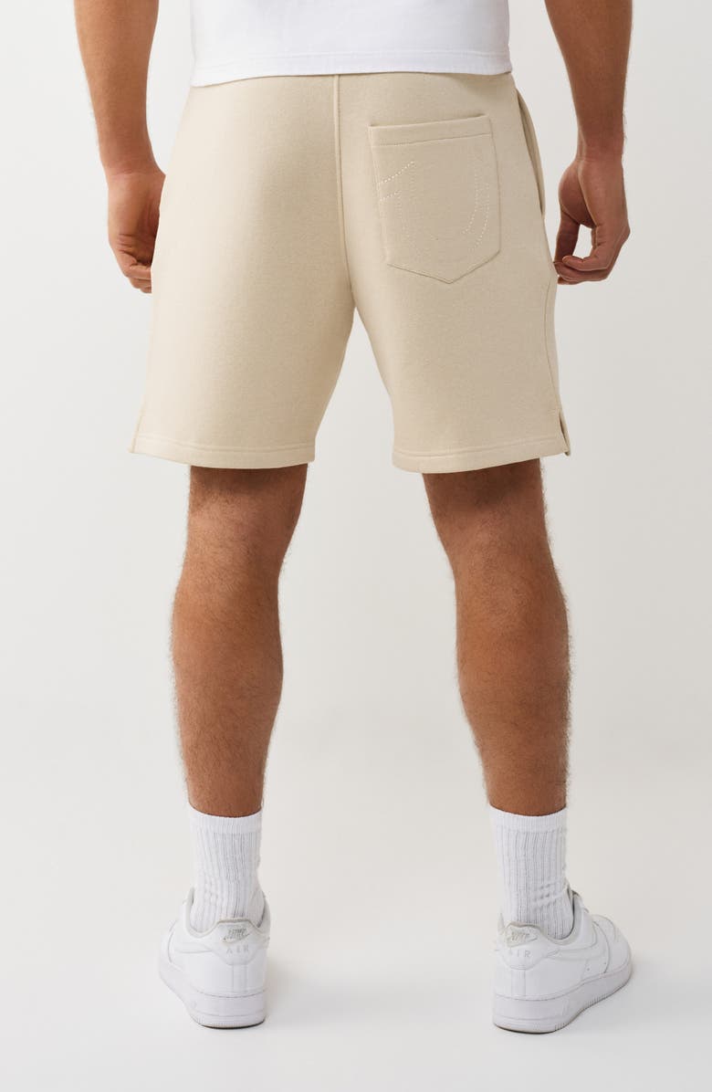 True Religion College Sweat Shorts, Alternate, color, Fog