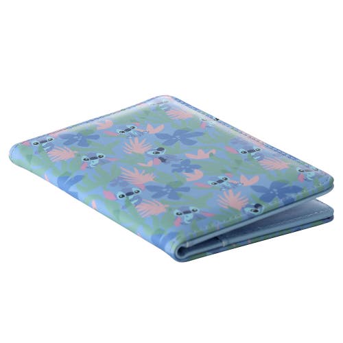Disney Stitch Light Tropical Passport Case In Blue