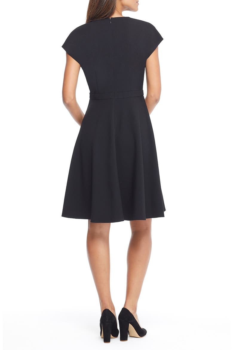 Lydia Double Face Twist Dress (Nordstrom Exclusive), Alternate, color, BLACK
