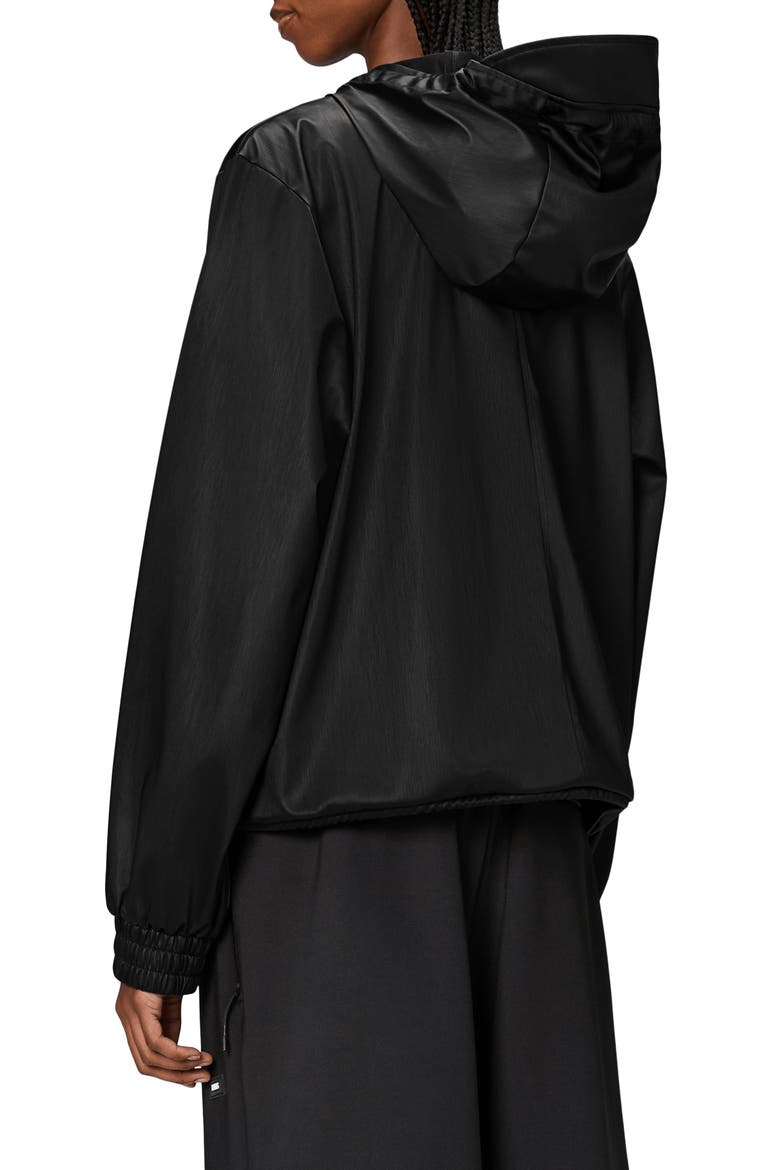 Waterproof Hooded Rain Jacket, Alternate, color, BLACK GRAIN