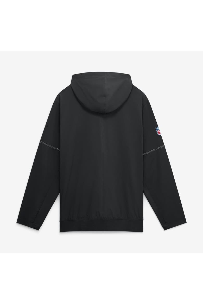 Men's Nike Black Las Vegas Raiders Sideline Logo Glory Anorak Half-Zip Hooded Jacket, Alternate, color, Black