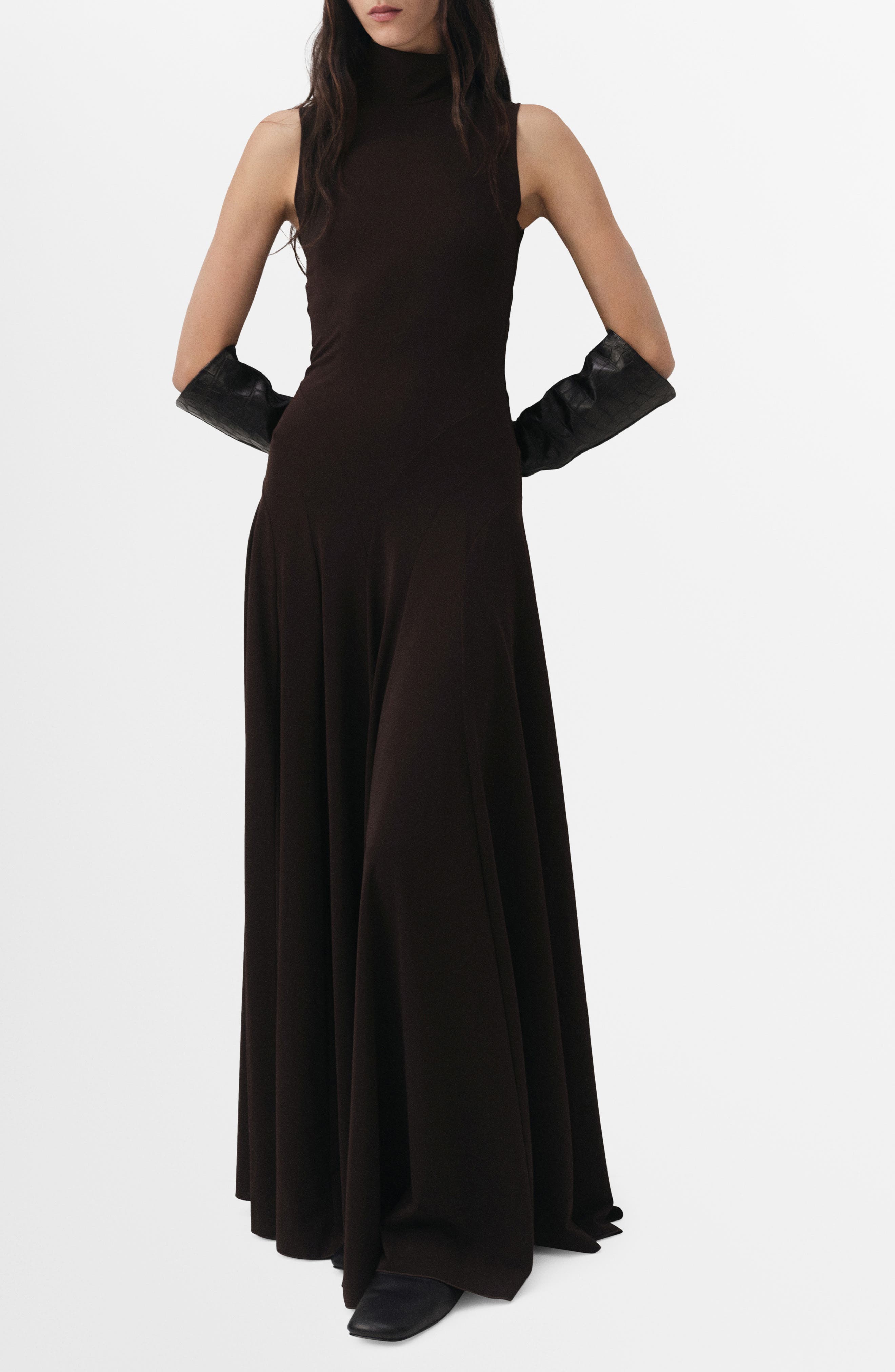 Selection Godet Sleeveless Maxi Dress