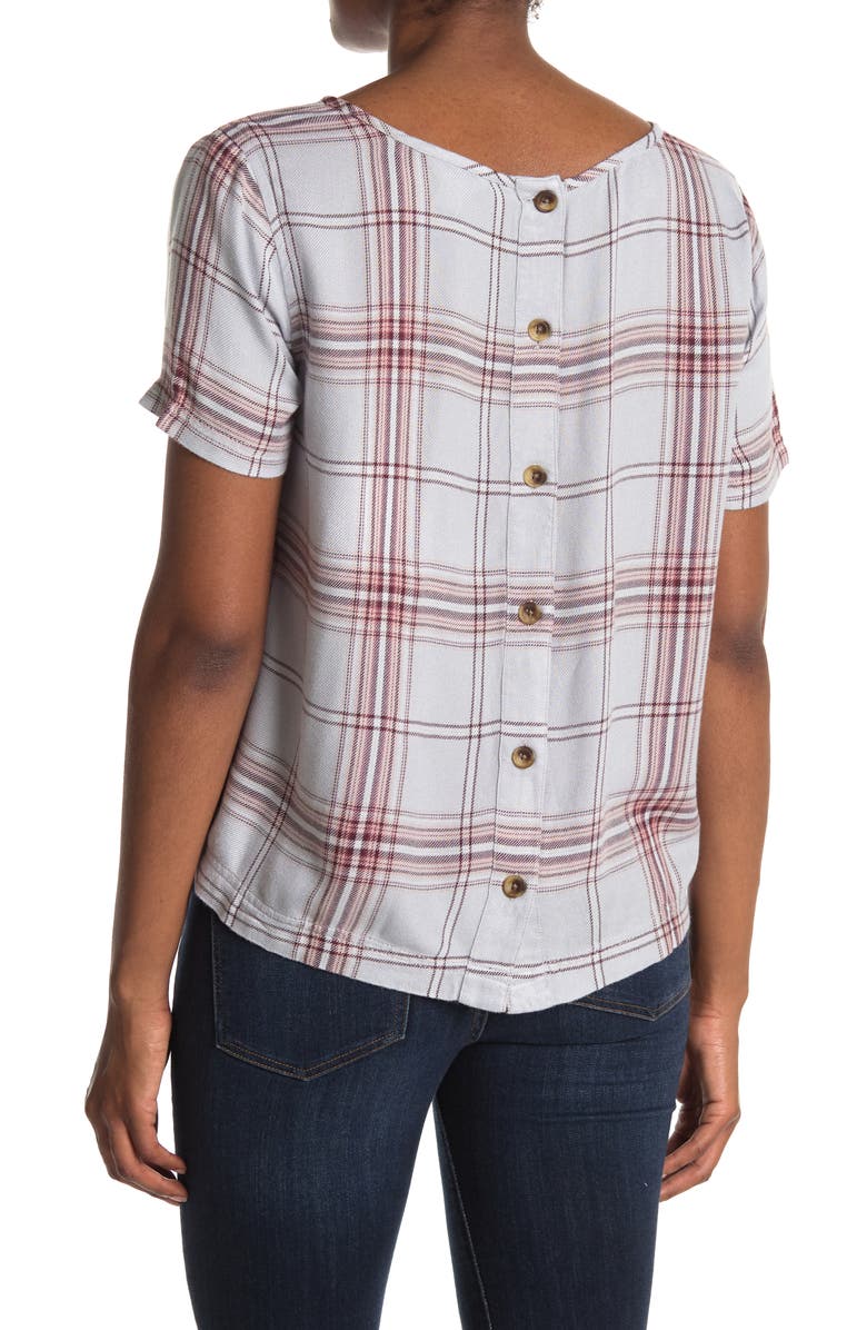 Caslon<sup>®</sup> Button Back Printed Woven Shirt, Alternate, color,