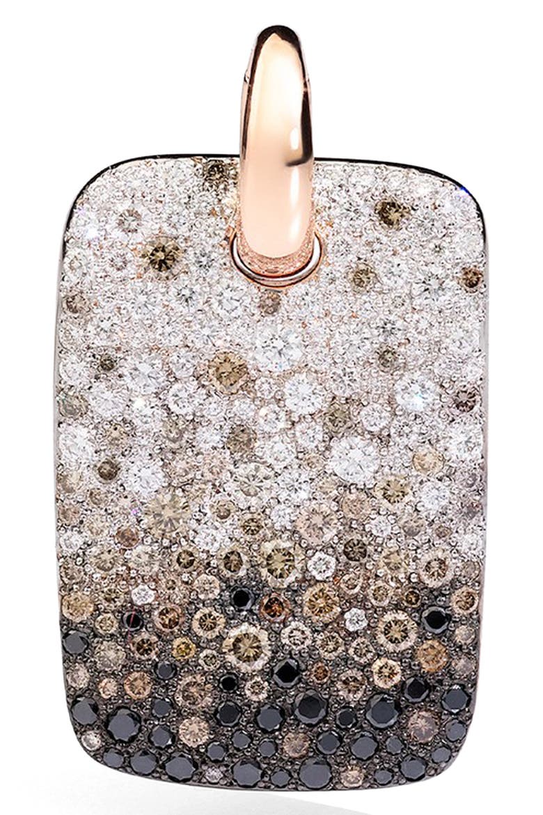 Sabbia Diamond Pavè Pendant, Main, color, ROSE GOLD