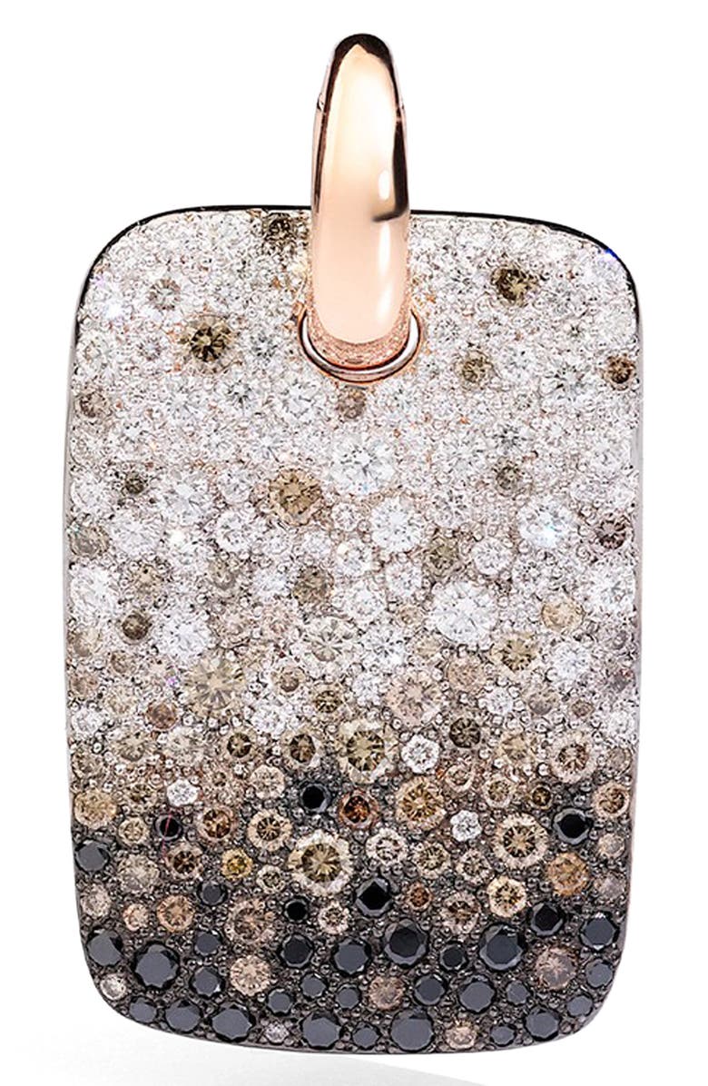 Pomellato Sabbia Diamond Pavè Pendant, Main, color, Rose Gold