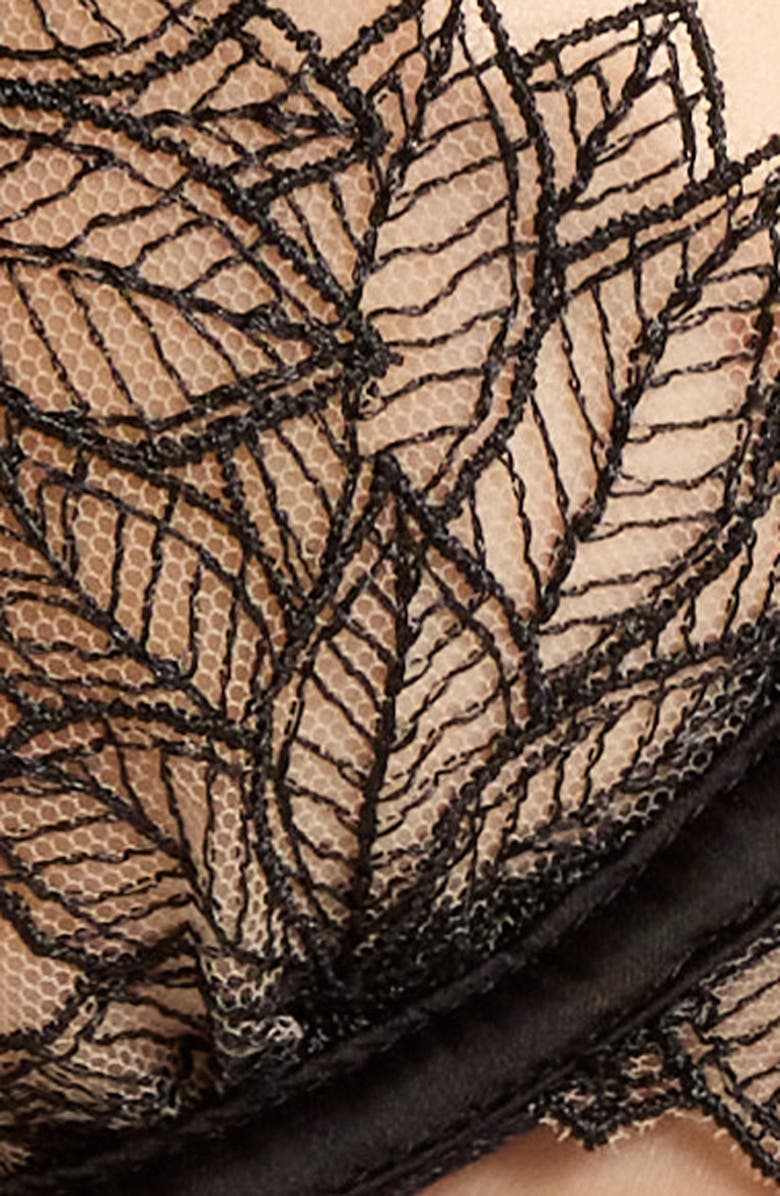 Bluebella Inaya Embroidered Mesh Underwire Bra, Alternate, color, Black/ Sheer