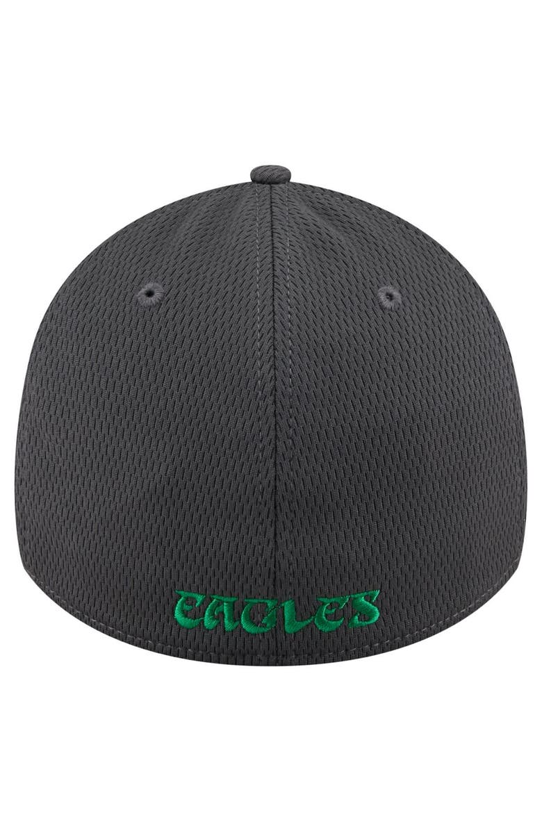 New Era Men's New Era Graphite Philadelphia Eagles Throwback Logo Main 39THIRTY Flex Hat, Alternate, color, 