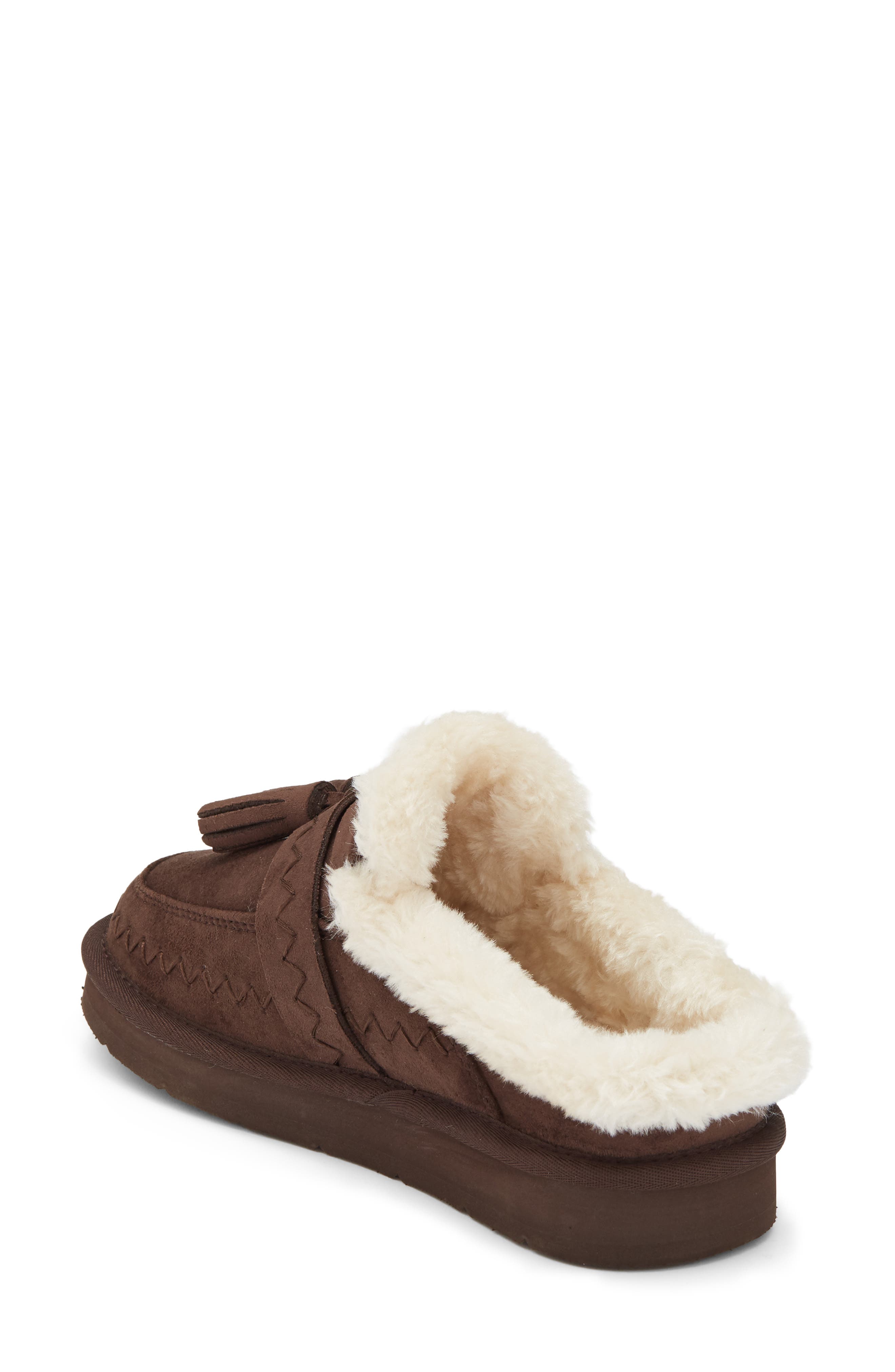 Flory Faux Shearling Clog, Alternate, color, COFFEE BEAN