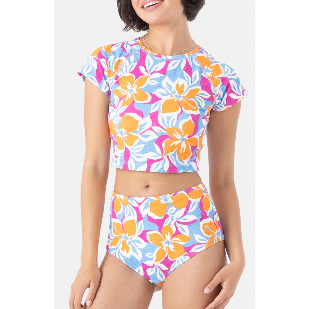 Roxy Topanga Canyon Crop Rashguard In Multi