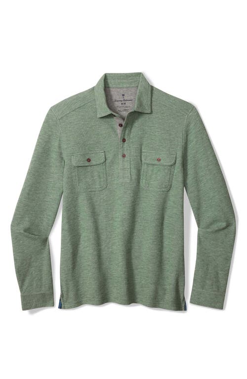 Tommy Bahama Penn Cove Long Sleeve Polo In Green