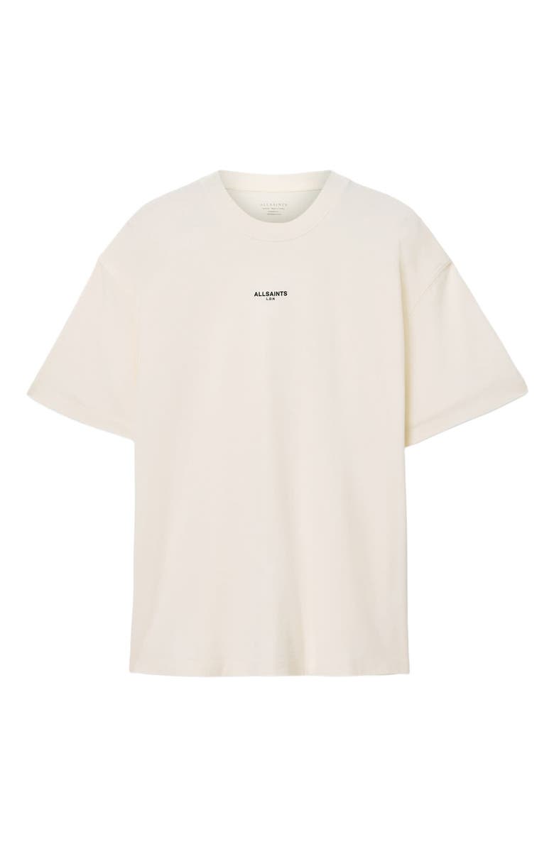 AllSaints Mikro Oversize Cotton Graphic T-Shirt, Alternate, color, Ashen White White
