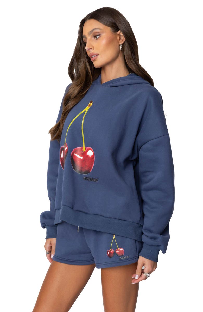 EDIKTED Mon Cheri Hoodie, Alternate, color, Blue