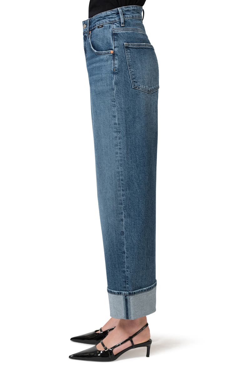 Sandra Cuffed High Waist Ankle Wide Leg Jeans, Alternate, color, MID BRUSHED BLUE