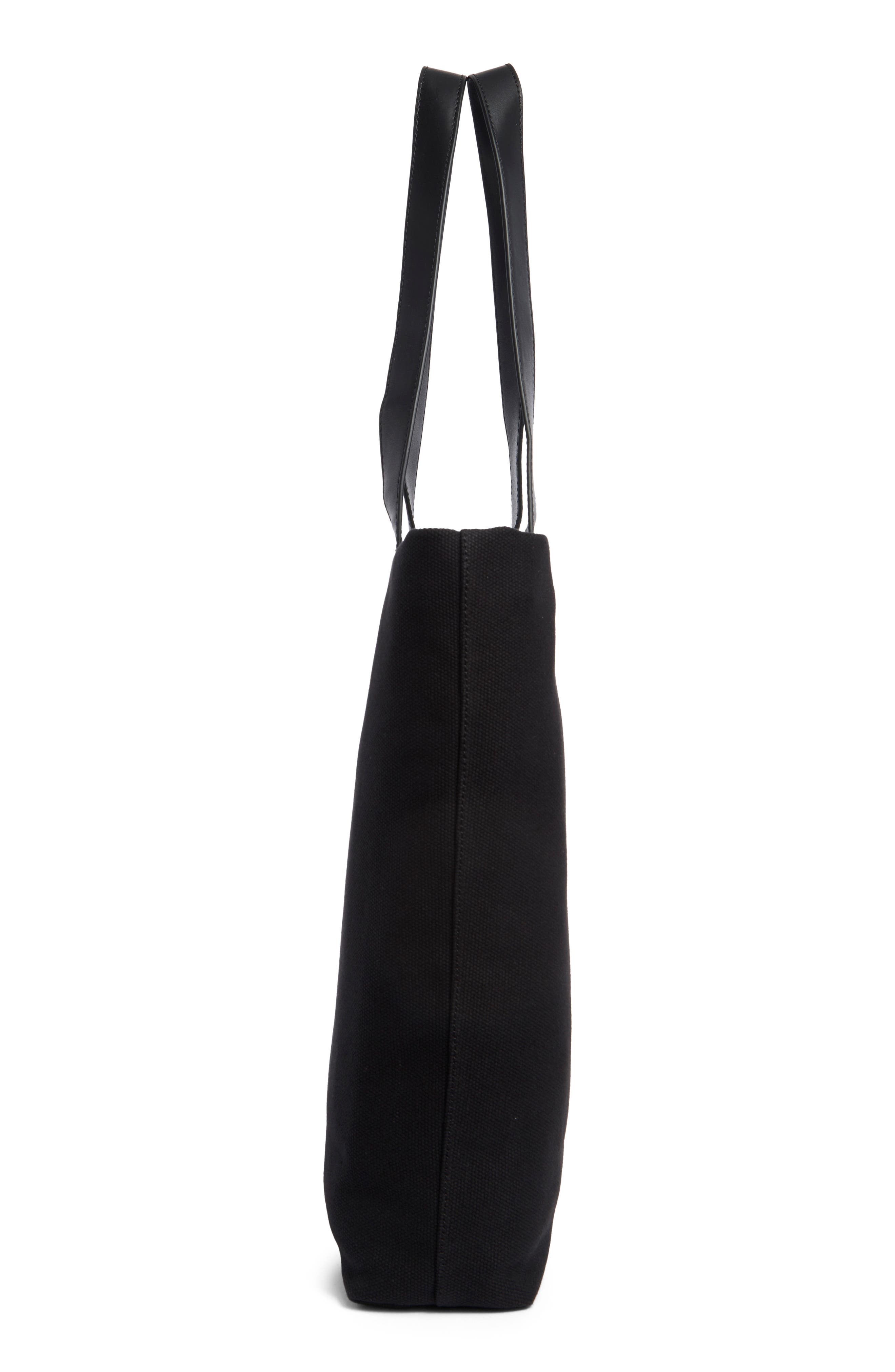 Vince The Larkin Tote Bag, Alternate, color, Black Canvas