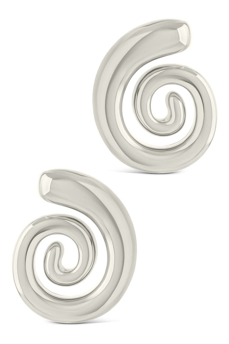 Celestia Swirl Drop Earrings, Alternate, color, SILVER