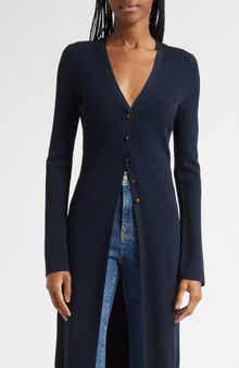 Veronica Beard Tulsi Longline Rib Cardigan