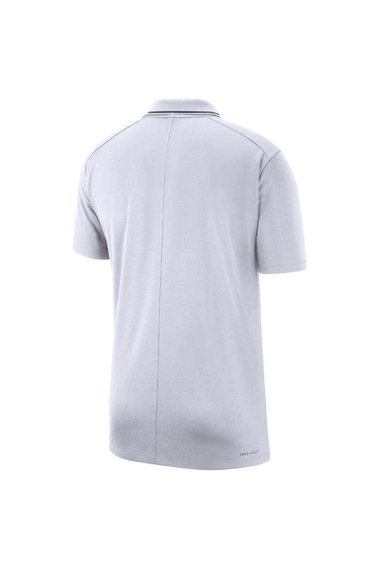 Men's Nike White Michigan State Spartans 2023 Coaches Performance Polo, Alternate, color, White