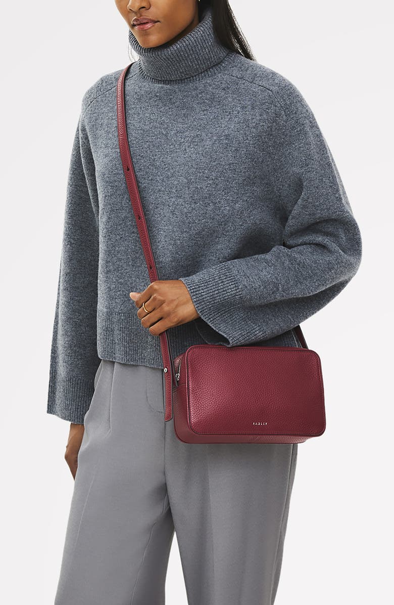 Radley Small Duchess Leather Crossbody Bag, Alternate, color, Carmine