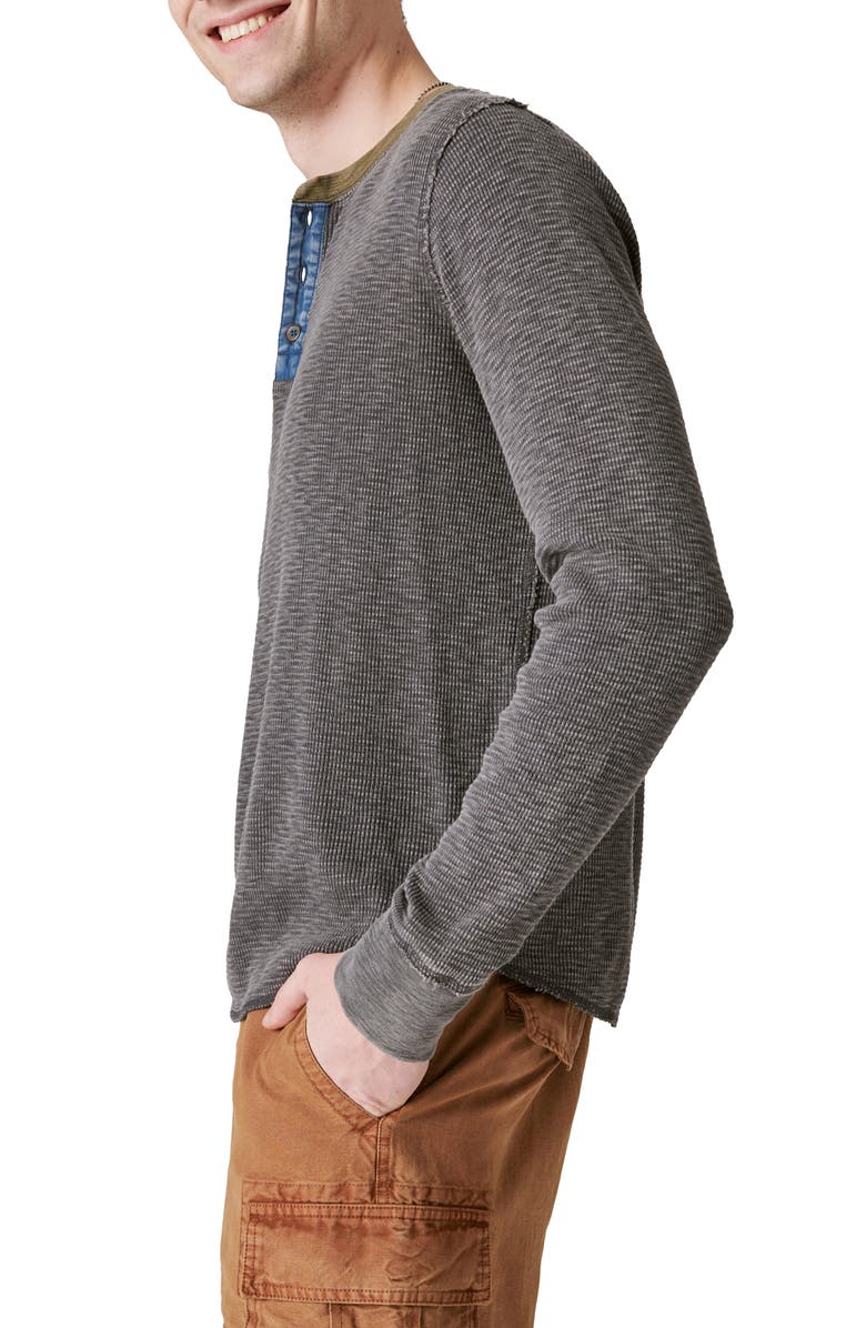 Lucky Brand Acid Wash Thermal Henley, Alternate, color, 