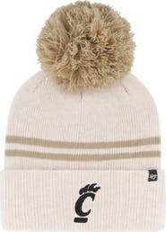 '47 Women's '47  Natural Cincinnati Bearcats Core & Inline Latte Cuffed Knit Hat with Pom