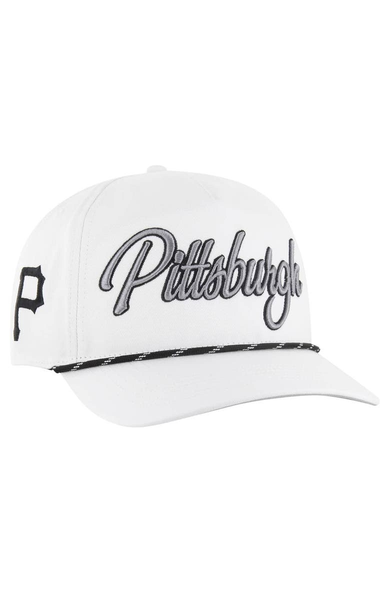 '47 Men's '47 White Pittsburgh Pirates Overhand Speckle Hitch Rope Adjustable Hat, Main, color, White