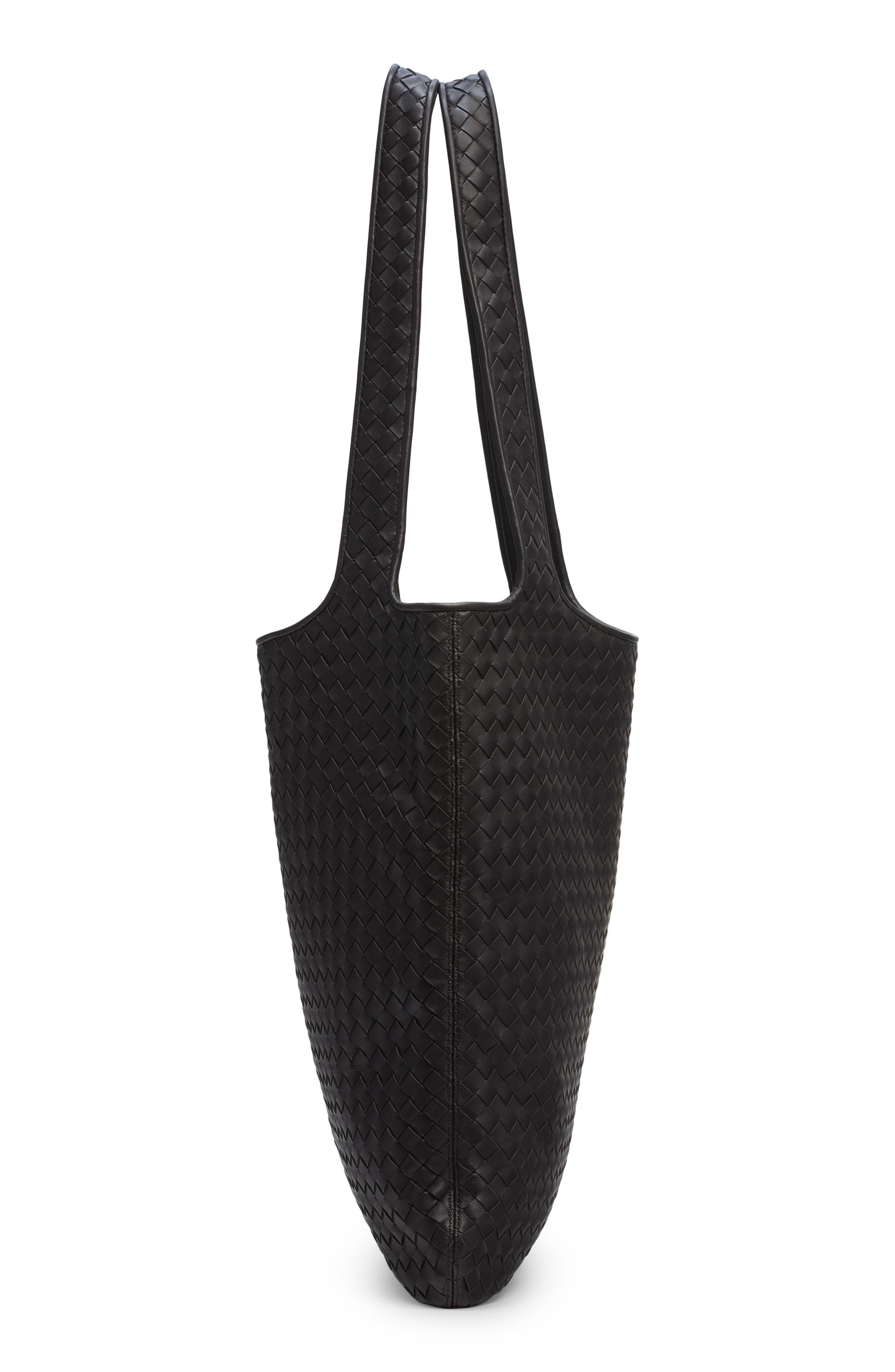 Bottega Veneta Veneto Small Intrecciato Leather Tote, Alternate, color, 2008 Espresso-Silver