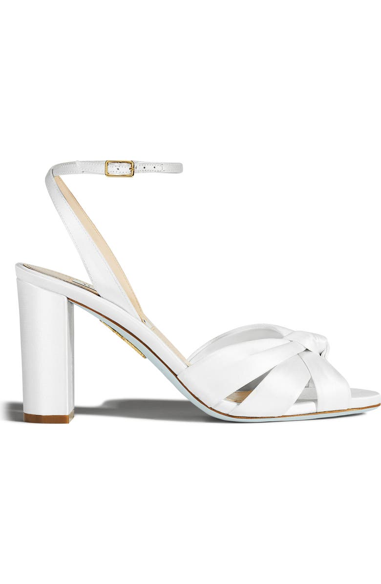 Aquazzura Nina Ankle Strap Sandal, Alternate, color, White