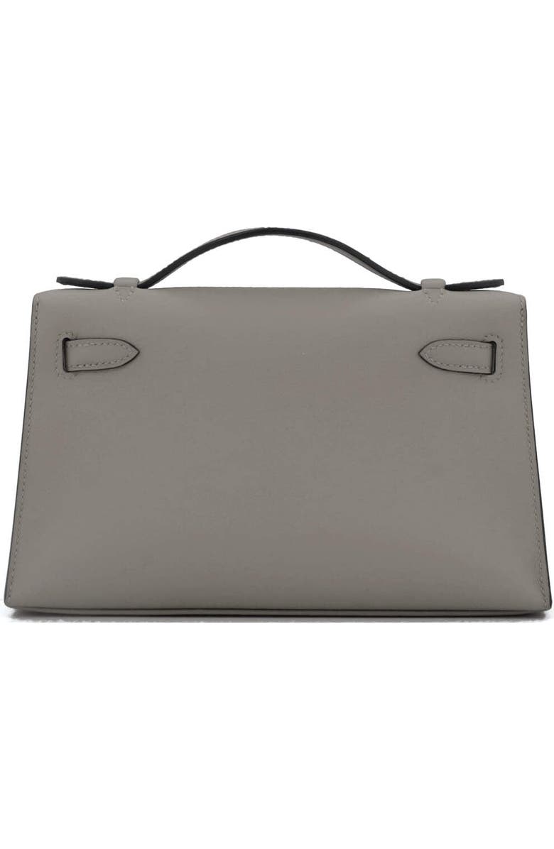 Pre-Owned Hermes Kelly Pochette Swift, Alternate, color, Gris Meyer