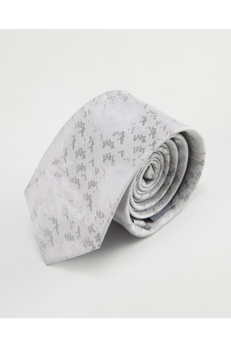Modern Glacier Silk Jacquard Tie, Main, color, Glacier Grey