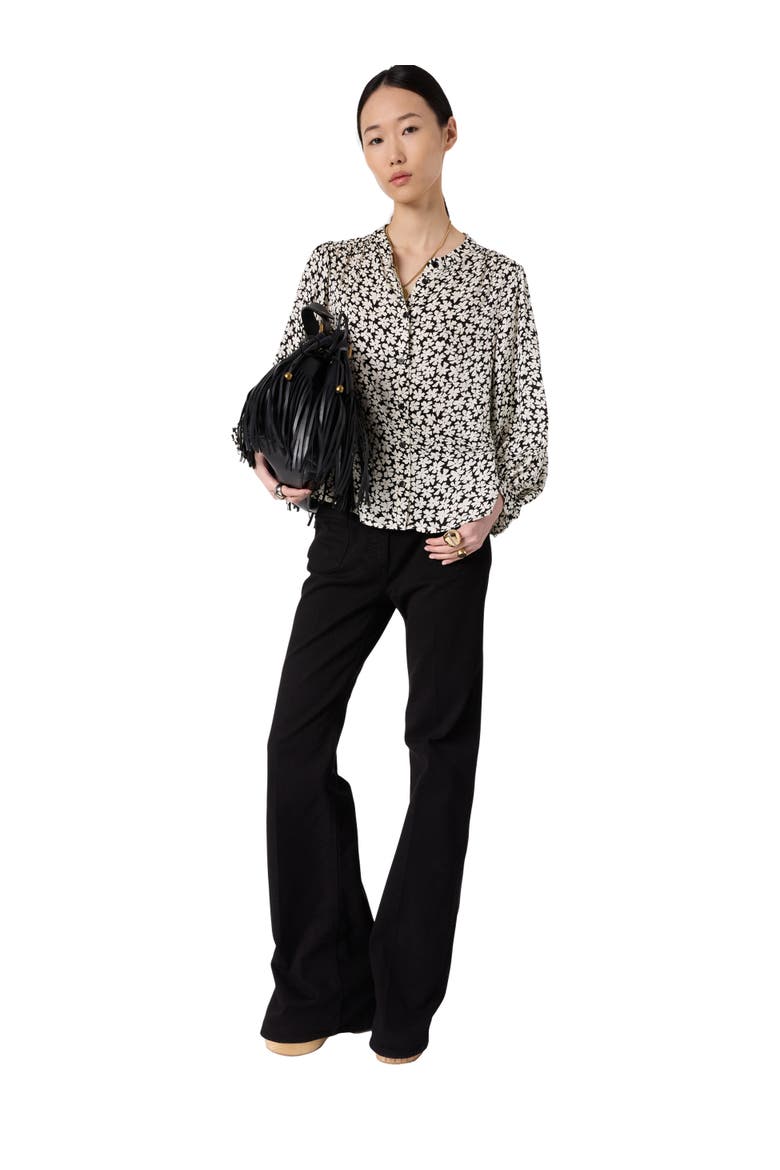 Céonie Floral Print Shirt, Alternate, color, Black