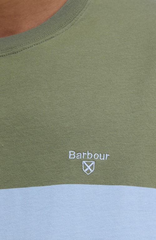 Barbour Braeside Stripe Cotton T-shirt In Green