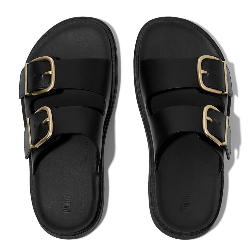 Gen-FF Buckle Two-Bar Sandal, Alternate, color, Black