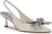 Nine West Rills Slingback Pointed Toe Kitten Heel Pump