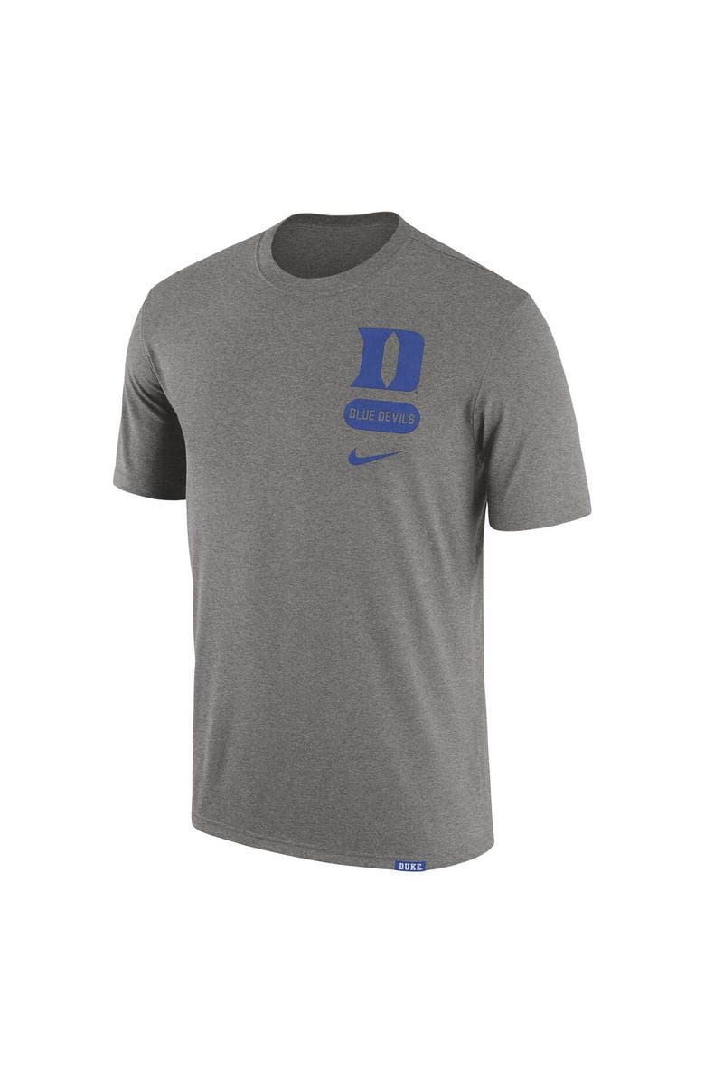 Nike Men's Nike Heather Gray Duke Blue Devils Campus Letterman Tri-Blend T-Shirt, Alternate, color, Heather Gray