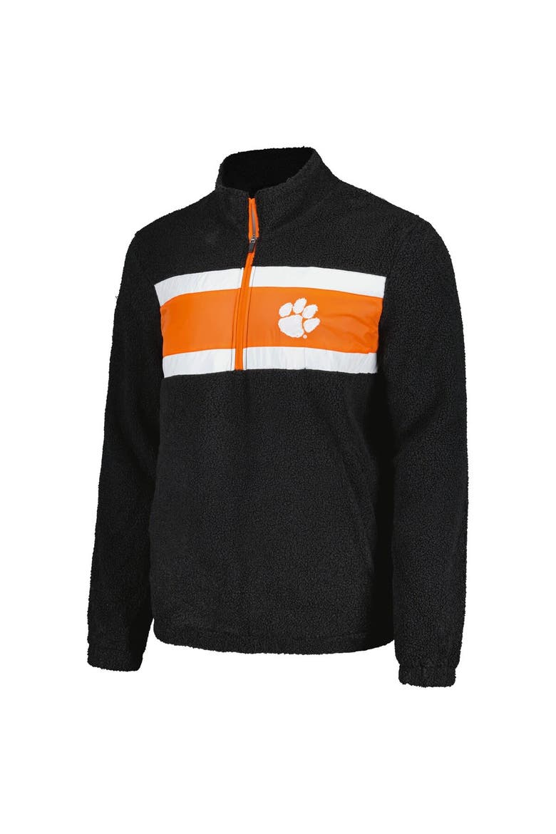 Men's G-III Sports by Carl Banks Black Clemson Tigers Pinch Runner Half-Zip Top, Alternate, color, Black