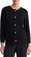 KASPER Textured Button Front Cardigan