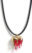 BaubleBar Fatal Attraction Heart Cord Necklace