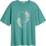 Marine Layer Fish Graphic Oversize Hemp Blend T-Shirt