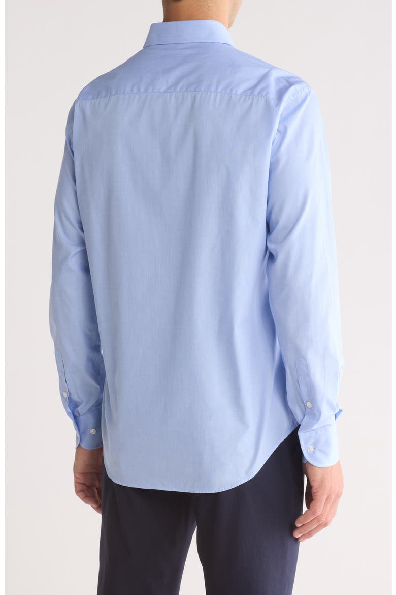 Solid Cotton Twill Dress Shirt, Alternate, color, SKY BLUE