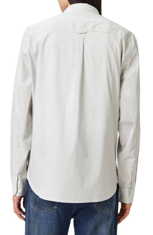 Allsaints Nolan Pinstripe Button-up Shirt In White