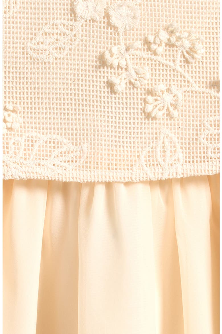 Kids' Gianna Floral Embroidered Dress, Alternate, color, NEUTRAL
