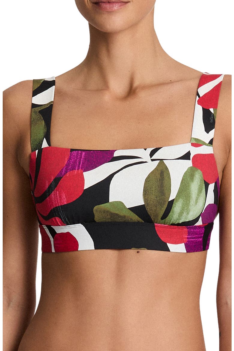 Wide Strap Bikini Top, Main, color, MULTI WHITE