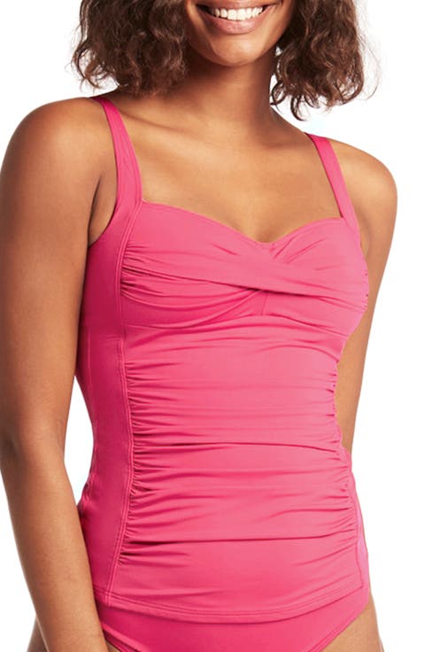 Twist Front Multifit Tankini Top