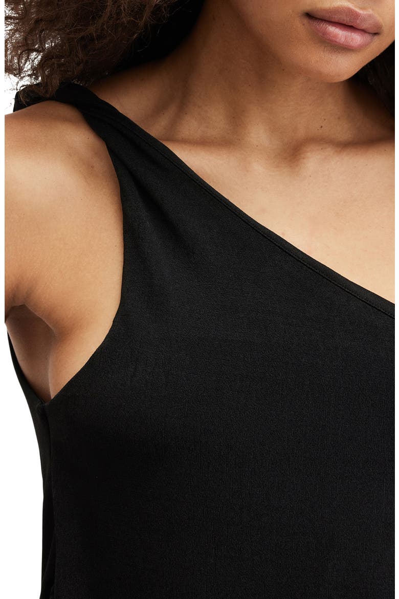 Echo One-Shoulder Top, Alternate, color, BLACK