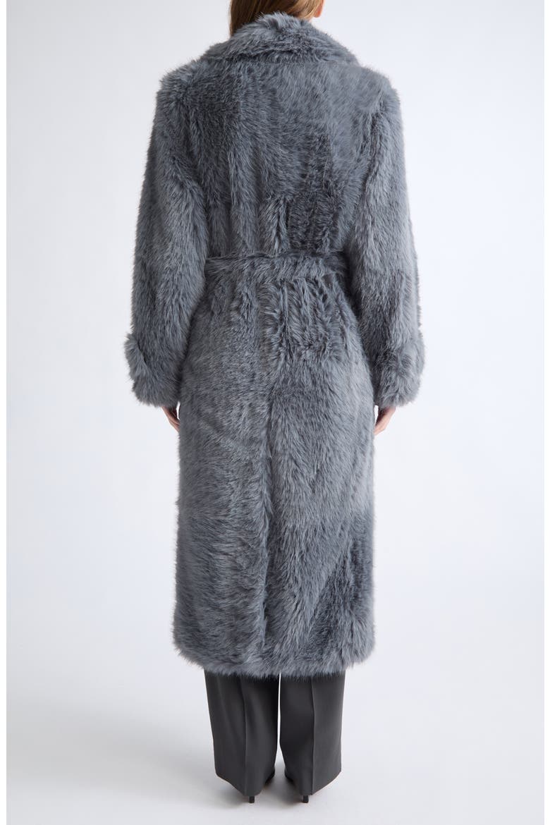 Hana Faux Fur Coat, Alternate, color, DOVE BLUE