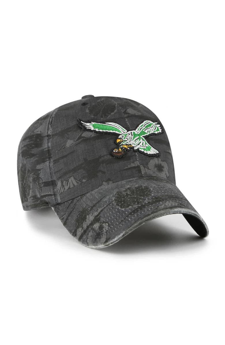 '47 Men's '47  Black Philadelphia Eagles Fiji Clean Up Adjustable Hat, Alternate, color, 
