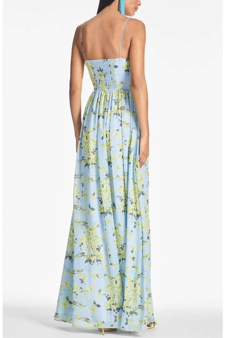 Sienna Floral Gown, Alternate, color, SKY CITRINE FLORAL