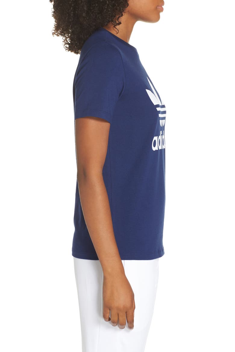 adidas Trefoil Tee, Alternate, color, DARK BLUE